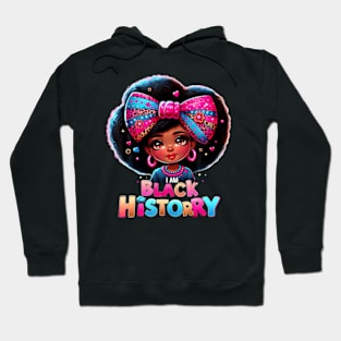 I Am Black History Month Black Melanin Kids Girls Hoodie